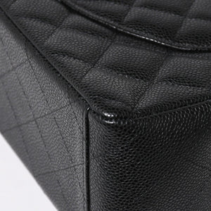 新品同様 CHANEL シャネル デカマトラッセ33 チェーンショルダーバッグ 17番台 ココマーク キャビアスキン ブラック SV金具 中古 4a004396