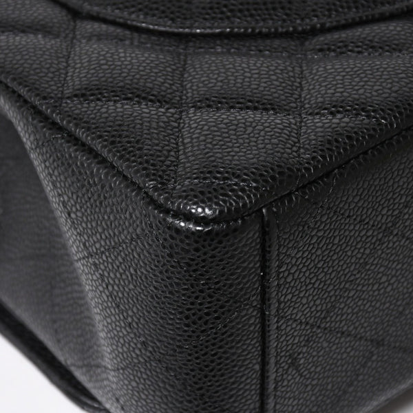 新品同様 CHANEL シャネル デカマトラッセ33 チェーンショルダーバッグ 17番台 ココマーク キャビアスキン ブラック SV金具 中古 4a004396