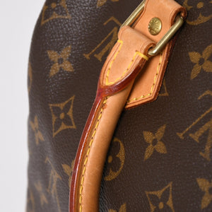 LOUIS VUITTON Speedy 25 Handbag M41528 Monogram PVC Coated Canvas SP0065 Leather Brown Gold Hardware Good Condition Used 4a004370