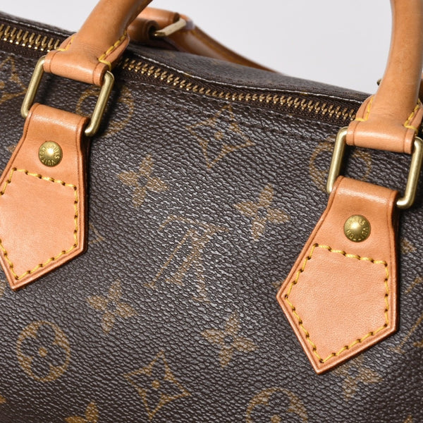 LOUIS VUITTON Speedy 25 Handbag M41528 Monogram PVC Coated Canvas SP0065 Leather Brown Gold Hardware Good Condition Used 4a004370