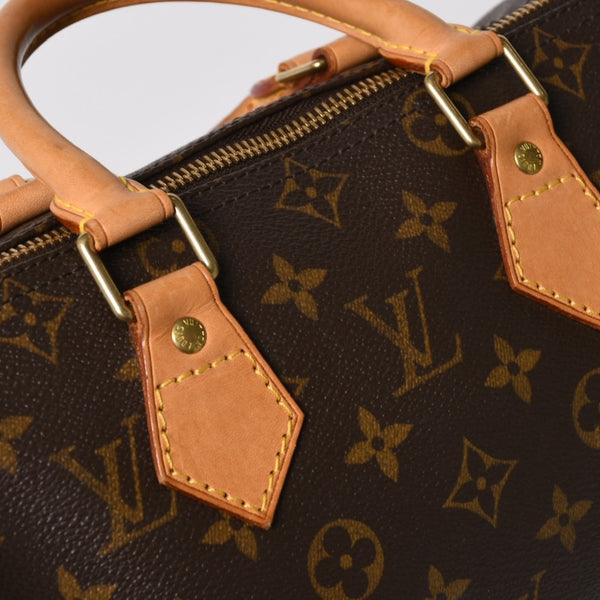 LOUIS VUITTON Speedy 25 Handbag M41528 Monogram PVC Coated Canvas SP0065 Leather Brown Gold Hardware Good Condition Used 4a004370