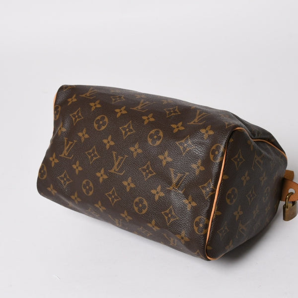 LOUIS VUITTON Speedy 25 Handbag M41528 Monogram PVC Coated Canvas SP0065 Leather Brown Gold Hardware Good Condition Used 4a004370