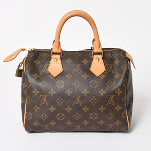 LOUIS VUITTON Speedy 25 Handbag M41528 Monogram PVC Coated Canvas SP0065 Leather Brown Gold Hardware Good Condition Used 4a004370