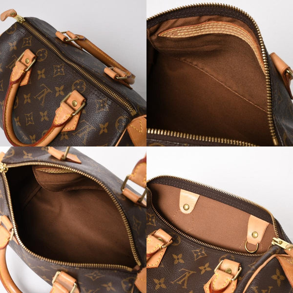 LOUIS VUITTON Speedy 25 Handbag M41528 Monogram PVC Coated Canvas SP0065 Leather Brown Gold Hardware Good Condition Used 4a004370