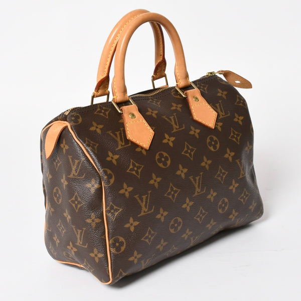 LOUIS VUITTON Speedy 25 Handbag M41528 Monogram PVC Coated Canvas SP0065 Leather Brown Gold Hardware Good Condition Used 4a004370
