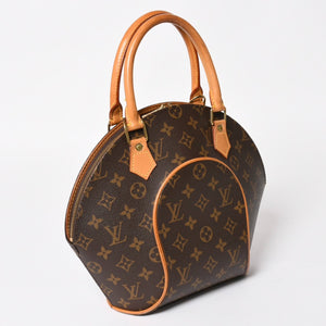 LOUISVUITTON ルイヴィトン エリプスPM ハンドバッグ M51127 モノグラム PVC レザー ブラウン ゴールド金具 美品 中古 4a004386