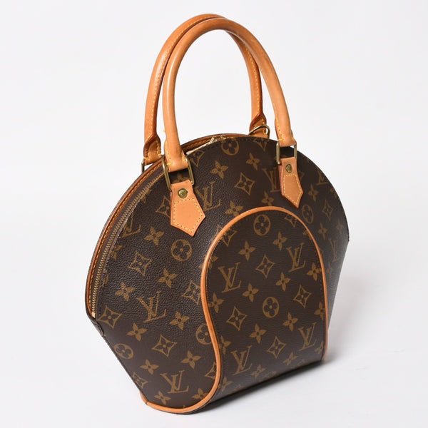 LOUISVUITTON ルイヴィトン エリプスPM ハンドバッグ M51127 モノグラム PVC レザー ブラウン ゴールド金具 美品 中古 4a004386
