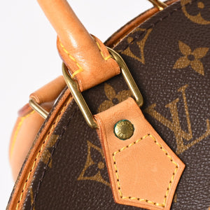 LOUISVUITTON ルイヴィトン エリプスPM ハンドバッグ M51127 モノグラム PVC レザー ブラウン ゴールド金具 美品 中古 4a004386
