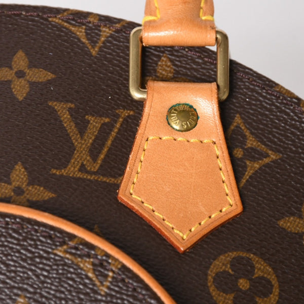 LOUISVUITTON ルイヴィトン エリプスPM ハンドバッグ M51127 モノグラム PVC レザー ブラウン ゴールド金具 美品 中古 4a004386