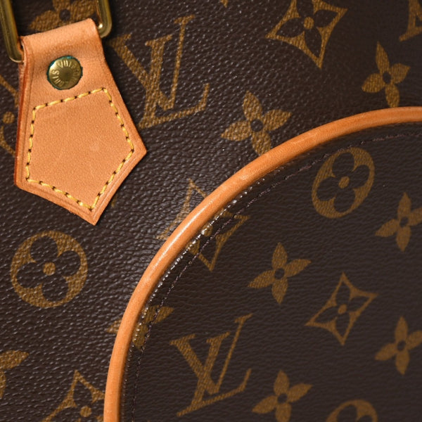 LOUISVUITTON ルイヴィトン エリプスPM ハンドバッグ M51127 モノグラム PVC レザー ブラウン ゴールド金具 美品 中古 4a004386