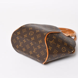 LOUISVUITTON ルイヴィトン エリプスPM ハンドバッグ M51127 モノグラム PVC レザー ブラウン ゴールド金具 美品 中古 4a004386