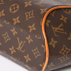LOUISVUITTON ルイヴィトン エリプスPM ハンドバッグ M51127 モノグラム PVC レザー ブラウン ゴールド金具 美品 中古 4a004386