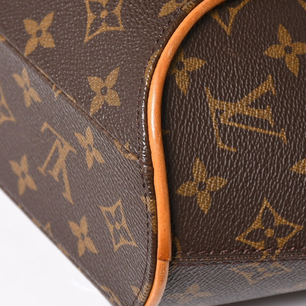 LOUISVUITTON ルイヴィトン エリプスPM ハンドバッグ M51127 モノグラム PVC レザー ブラウン ゴールド金具 美品 中古 4a004386