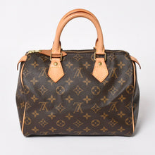 Load image into Gallery viewer, LOUIS VUITTON ルイヴィトン スピーディ25 ハンドバック M41528 モノグラム PVCコーティングキャンバス SP1015 レザー ブラウン ゴールド金具 美品 中古 4a004341