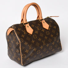 Load image into Gallery viewer, LOUIS VUITTON ルイヴィトン スピーディ25 ハンドバック M41528 モノグラム PVCコーティングキャンバス SP1015 レザー ブラウン ゴールド金具 美品 中古 4a004341