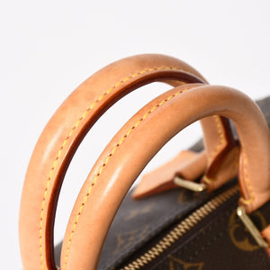 LOUIS VUITTON ルイヴィトン スピーディ25 ハンドバック M41528 モノグラム PVCコーティングキャンバス SP1015 レザー ブラウン ゴールド金具 美品 中古 4a004341