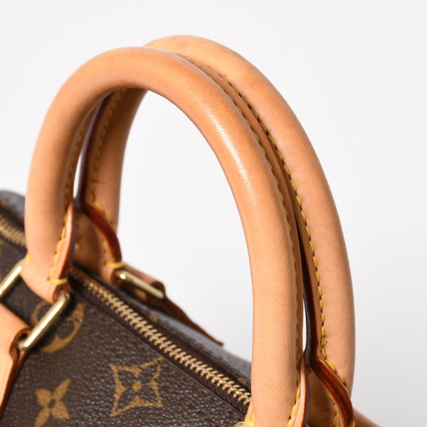 LOUIS VUITTON ルイヴィトン スピーディ25 ハンドバック M41528 モノグラム PVCコーティングキャンバス SP1015 レザー ブラウン ゴールド金具 美品 中古 4a004341