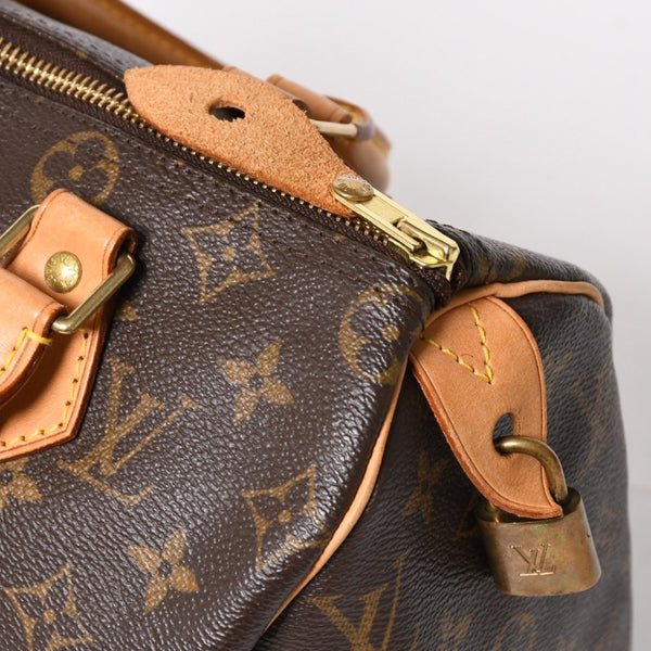 LOUIS VUITTON Speedy 25 Handbag M41528 Monogram PVC Coated Canvas SP0065 Leather Brown Gold Hardware Good Condition Used 4a004370