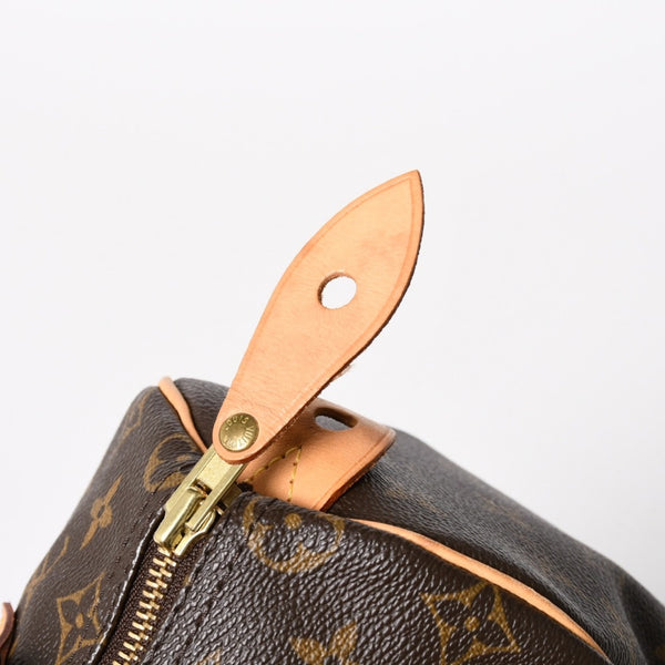 LOUIS VUITTON ルイヴィトン スピーディ25 ハンドバック M41528 モノグラム PVCコーティングキャンバス SP1015 レザー ブラウン ゴールド金具 美品 中古 4a004341