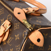 Load image into Gallery viewer, LOUIS VUITTON ルイヴィトン スピーディ25 ハンドバック M41528 モノグラム PVCコーティングキャンバス SP1015 レザー ブラウン ゴールド金具 美品 中古 4a004341