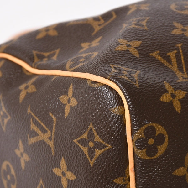 LOUIS VUITTON ルイヴィトン スピーディ25 ハンドバック M41528 モノグラム PVCコーティングキャンバス SP1015 レザー ブラウン ゴールド金具 美品 中古 4a004341