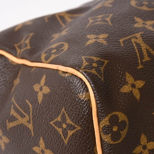 LOUIS VUITTON ルイヴィトン スピーディ25 ハンドバック M41528 モノグラム PVCコーティングキャンバス SP1015 レザー ブラウン ゴールド金具 美品 中古 4a004341