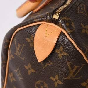 LOUIS VUITTON Speedy 25 Handbag M41528 Monogram PVC Coated Canvas SP0065 Leather Brown Gold Hardware Good Condition Used 4a004370