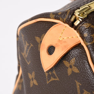 LOUIS VUITTON ルイヴィトン スピーディ25 ハンドバック M41528 モノグラム PVCコーティングキャンバス SP1015 レザー ブラウン ゴールド金具 美品 中古 4a004341