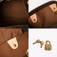 Load image into Gallery viewer, LOUIS VUITTON ルイヴィトン スピーディ25 ハンドバック M41528 モノグラム PVCコーティングキャンバス SP1015 レザー ブラウン ゴールド金具 美品 中古 4a004341