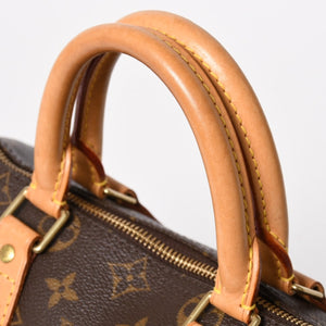 LOUIS VUITTON Speedy 25 Handbag M41528 Monogram PVC Coated Canvas SP0065 Leather Brown Gold Hardware Good Condition Used 4a004370