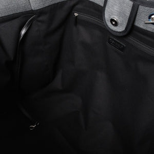 新品同様 CHANEL シャネル Deauville TGM ドーヴィルTGM 2WAYバッグ 16番台 ココマーク キャンバス レザー グレー 中古 4a004385