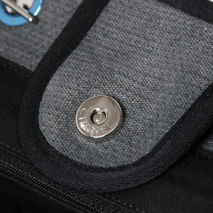新品同様 CHANEL シャネル Deauville TGM ドーヴィルTGM 2WAYバッグ 16番台 ココマーク キャンバス レザー グレー 中古 4a004385