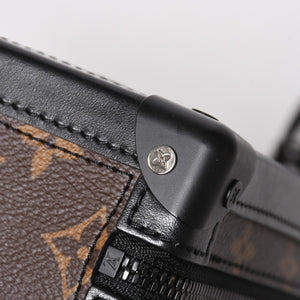 Very good condition LOUIS VUITTON Monogram Taffetage Vertical Soft Trunk Shoulder Bag M45044 Black Brown Used 4a004371