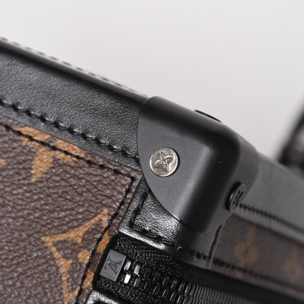 Very good condition LOUIS VUITTON Monogram Taffetage Vertical Soft Trunk Shoulder Bag M45044 Black Brown Used 4a004371