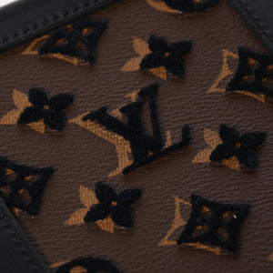 Very good condition LOUIS VUITTON Monogram Taffetage Vertical Soft Trunk Shoulder Bag M45044 Black Brown Used 4a004371