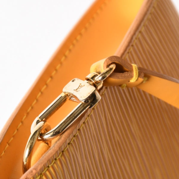 極美品 LOUIS VUITTON ルイヴィトン ポシェット アクセソワール アクセサリーポーチ M52959 エピレザー イエロー ゴールド金具 中古 4a003941
