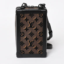 画像をギャラリービューアに読み込む, 極美品 LOUIS VUITTON ルイヴィトン モノグラム・タフタージュ ヴァーティカル・ソフトトランク ショルダーバッグ M45044 ブラック ブラウン 中古 4a004371