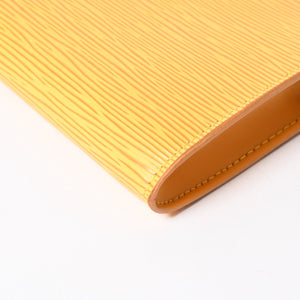 極美品 LOUIS VUITTON ルイヴィトン ポシェット アクセソワール アクセサリーポーチ M52959 エピレザー イエロー ゴールド金具 中古 4a003941