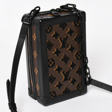 画像をギャラリービューアに読み込む, 極美品 LOUIS VUITTON ルイヴィトン モノグラム・タフタージュ ヴァーティカル・ソフトトランク ショルダーバッグ M45044 ブラック ブラウン 中古 4a004371