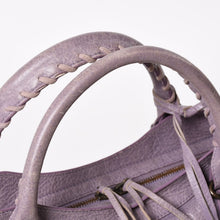 画像をギャラリービューアに読み込む, BALENCIAGA バレンシアガ The City ザシティ 2WAY ハンドバッグ ショルダーバッグ パープル レザー 115748 美品 中古 4a004242