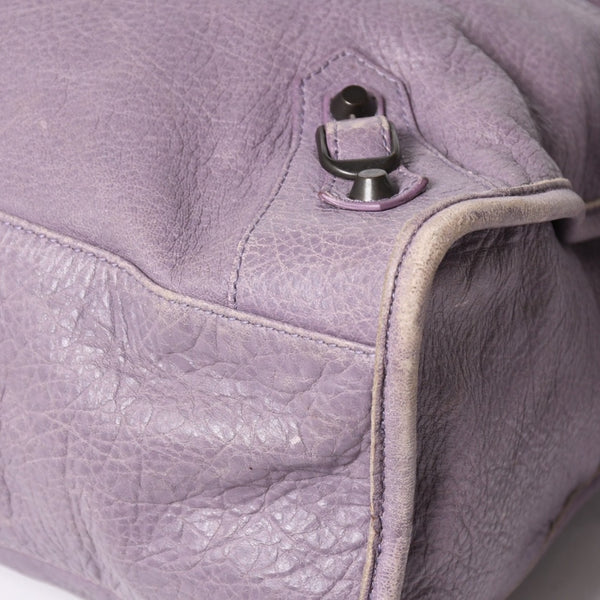 BALENCIAGA バレンシアガ The City ザシティ 2WAY ハンドバッグ ショルダーバッグ パープル レザー 115748 美品 中古 4a004242