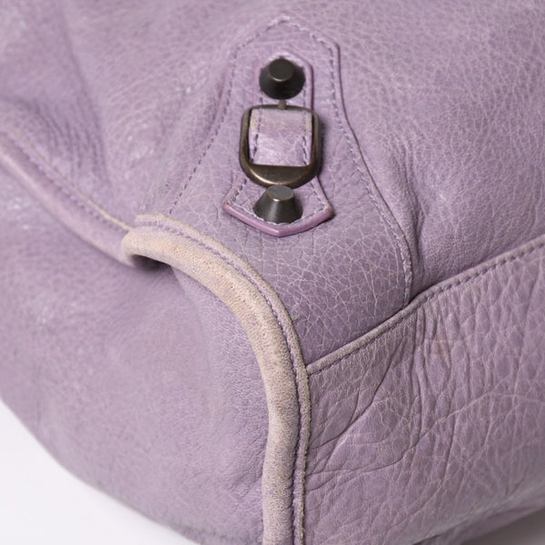 BALENCIAGA バレンシアガ The City ザシティ 2WAY ハンドバッグ ショルダーバッグ パープル レザー 115748 美品 中古 4a004242