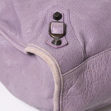 画像をギャラリービューアに読み込む, BALENCIAGA バレンシアガ The City ザシティ 2WAY ハンドバッグ ショルダーバッグ パープル レザー 115748 美品 中古 4a004242