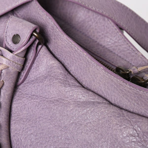 BALENCIAGA バレンシアガ The City ザシティ 2WAY ハンドバッグ ショルダーバッグ パープル レザー 115748 美品 中古 4a004242