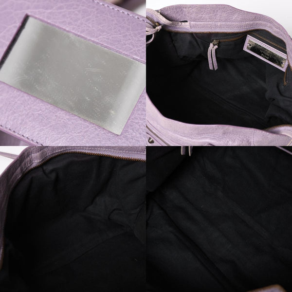 BALENCIAGA バレンシアガ The City ザシティ 2WAY ハンドバッグ ショルダーバッグ パープル レザー 115748 美品 中古 4a004242