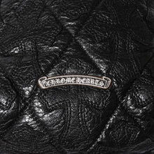 画像をギャラリービューアに読み込む, 極美品 CHROME HEARTS クロムハーツ DRW STRNG SACK CRS PATCH ドローストリング サック 巾着 38パッチ レザー シルバー925 中古 4a004437