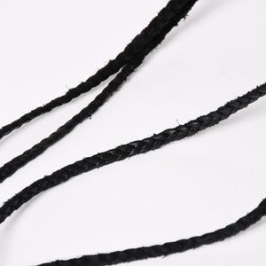 極美品 CHROME HEARTS クロムハーツ DRW STRNG SACK CRS PATCH ドローストリング サック 巾着 38パッチ レザー シルバー925 中古 4a004437