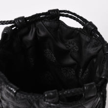 画像をギャラリービューアに読み込む, 極美品 CHROME HEARTS クロムハーツ DRW STRNG SACK CRS PATCH ドローストリング サック 巾着 38パッチ レザー シルバー925 中古 4a004437