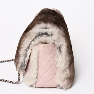 CHANEL シャネル 15AW マトラッセ Sフラップ Wチェーンショルダーバッグ A93054 21番台 ココマーク オリラグファー 美品 中古 4a004243