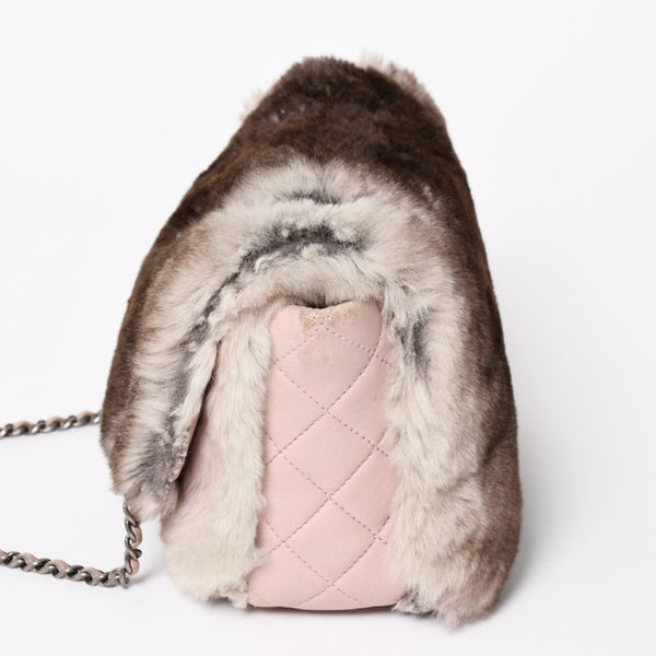 CHANEL シャネル 15AW マトラッセ Sフラップ Wチェーンショルダーバッグ A93054 21番台 ココマーク オリラグファー 美品 中古 4a004243